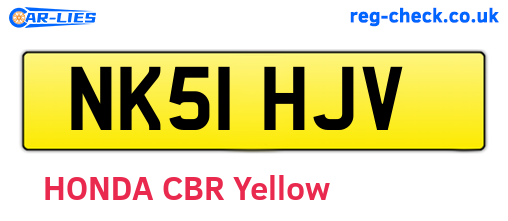 NK51HJV are the vehicle registration plates.