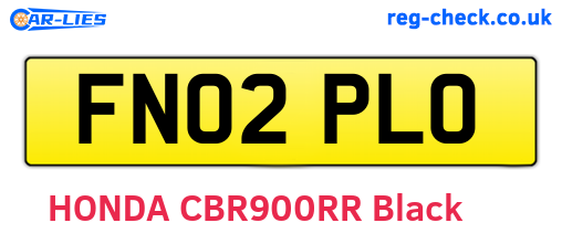 FN02PLO are the vehicle registration plates.