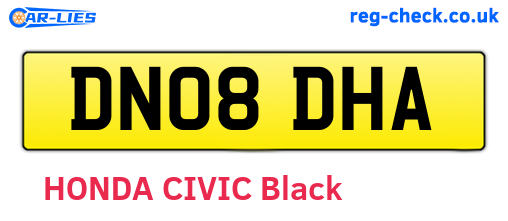 DN08DHA are the vehicle registration plates.
