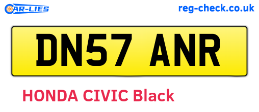 DN57ANR are the vehicle registration plates.