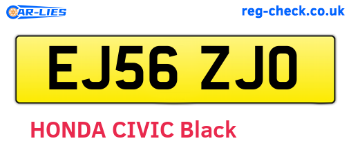 EJ56ZJO are the vehicle registration plates.