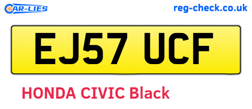 EJ57UCF are the vehicle registration plates.