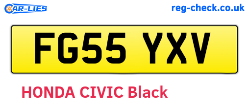 FG55YXV are the vehicle registration plates.
