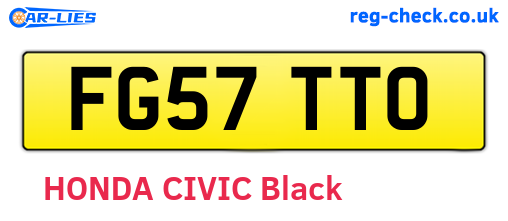FG57TTO are the vehicle registration plates.