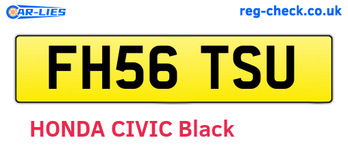 FH56TSU are the vehicle registration plates.