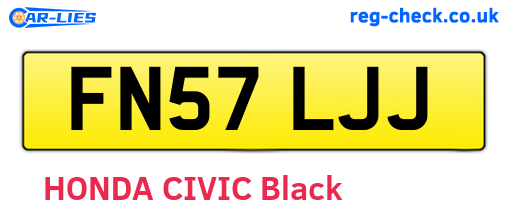 FN57LJJ are the vehicle registration plates.