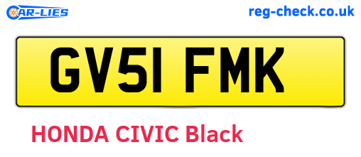 GV51FMK are the vehicle registration plates.