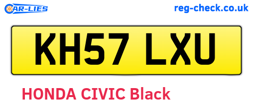 KH57LXU are the vehicle registration plates.