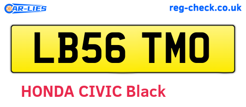 LB56TMO are the vehicle registration plates.