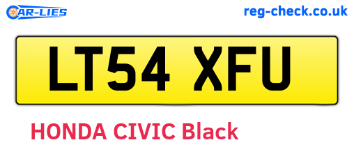 LT54XFU are the vehicle registration plates.