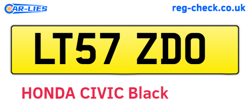 LT57ZDO are the vehicle registration plates.