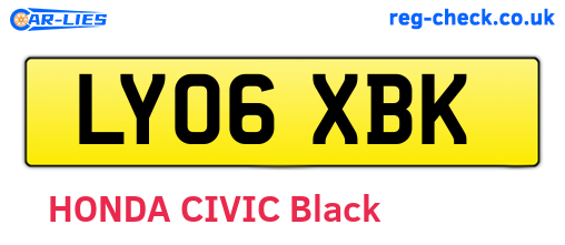 LY06XBK are the vehicle registration plates.