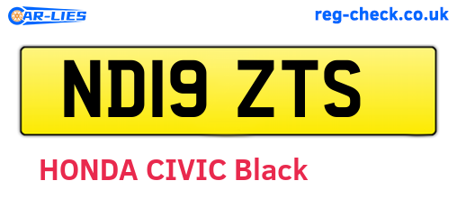 ND19ZTS are the vehicle registration plates.