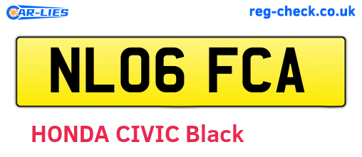 NL06FCA are the vehicle registration plates.