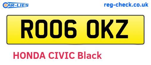 RO06OKZ are the vehicle registration plates.