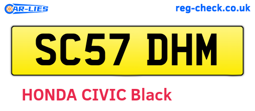 SC57DHM are the vehicle registration plates.