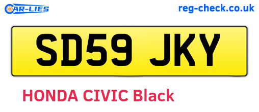 SD59JKY are the vehicle registration plates.