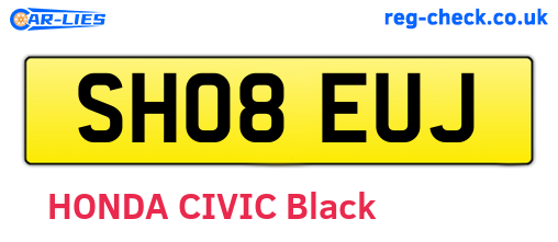 SH08EUJ are the vehicle registration plates.