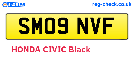 SM09NVF are the vehicle registration plates.
