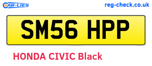 SM56HPP are the vehicle registration plates.