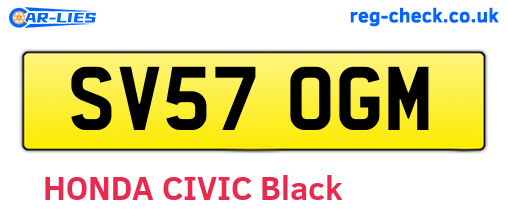 SV57OGM are the vehicle registration plates.