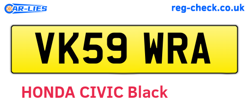 VK59WRA are the vehicle registration plates.
