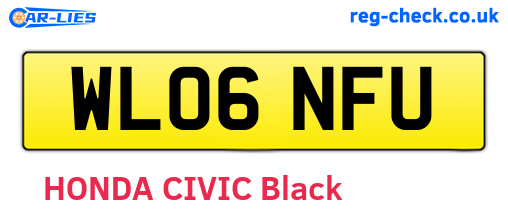 WL06NFU are the vehicle registration plates.