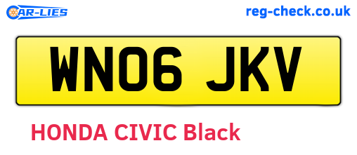 WN06JKV are the vehicle registration plates.