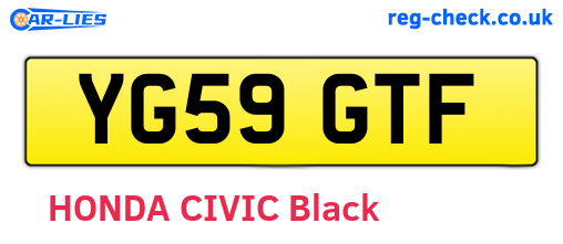 YG59GTF are the vehicle registration plates.