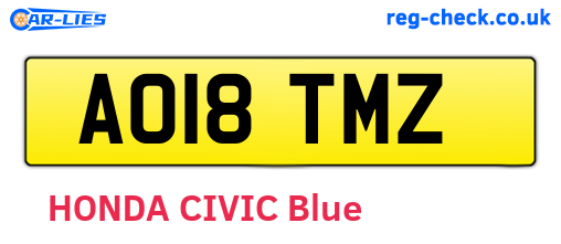 AO18TMZ are the vehicle registration plates.