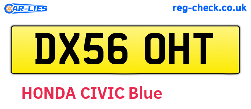 DX56OHT are the vehicle registration plates.