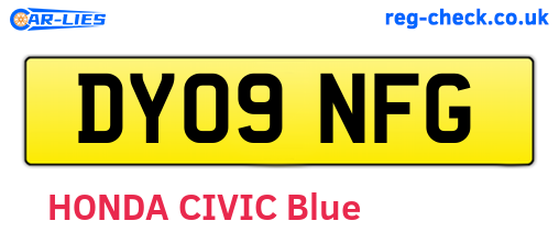DY09NFG are the vehicle registration plates.
