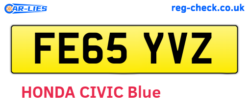 FE65YVZ are the vehicle registration plates.