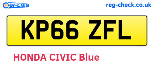 KP66ZFL are the vehicle registration plates.