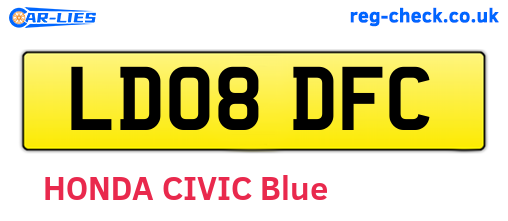 LD08DFC are the vehicle registration plates.