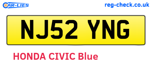 NJ52YNG are the vehicle registration plates.