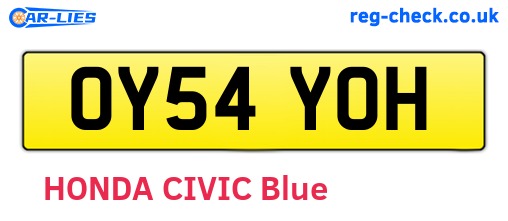 OY54YOH are the vehicle registration plates.
