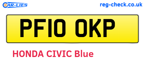 PF10OKP are the vehicle registration plates.