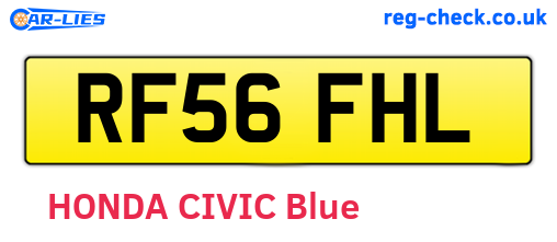 RF56FHL are the vehicle registration plates.