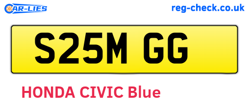 S25MGG are the vehicle registration plates.