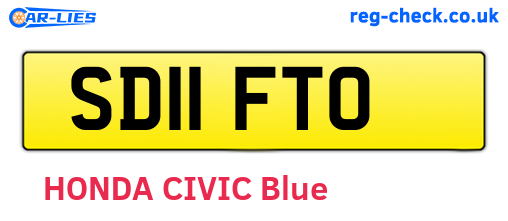 SD11FTO are the vehicle registration plates.