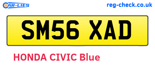 SM56XAD are the vehicle registration plates.