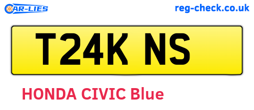 T24KNS are the vehicle registration plates.