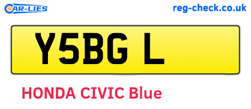 Y5BGL are the vehicle registration plates.