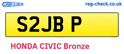 S2JBP are the vehicle registration plates.