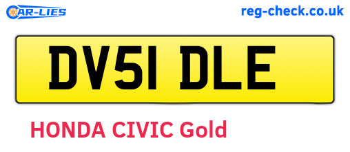 DV51DLE are the vehicle registration plates.