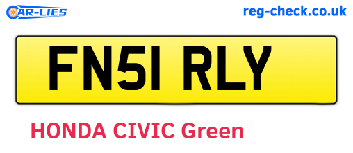 FN51RLY are the vehicle registration plates.