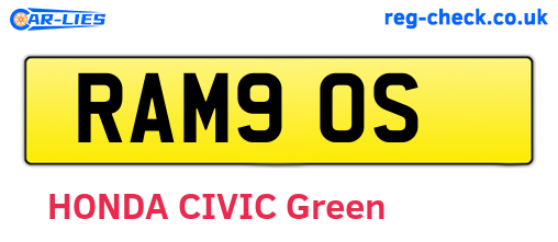 RAM90S are the vehicle registration plates.