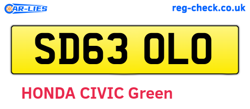SD63OLO are the vehicle registration plates.