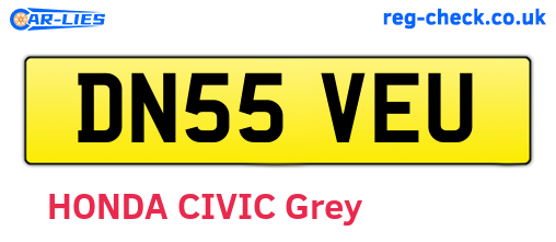 DN55VEU are the vehicle registration plates.